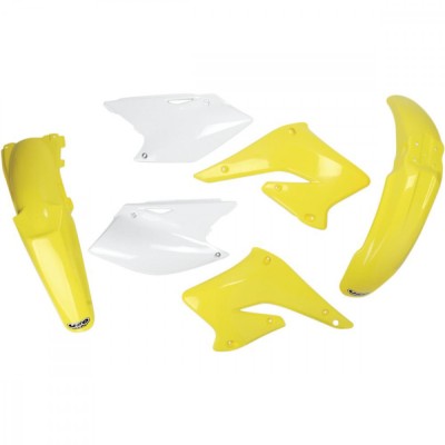 Kit plastice Suzuki RMZ250 2004/2006, galben/alb, culoare OEM Cod Produs: MX_NEW 14030261PE foto