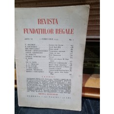 Revista Fundatiilor Regale - Anul VI 1 Februarie 1939 Nr. 2