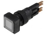 Comutator Acționat Prin Apăsare 16mm Albă Becură