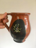 *DD Ulcica veche, vas ceramic lut ars, traditinala romaneasca, Sitar,14 cm