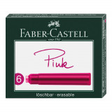 Cumpara ieftin Set 6 Cartuse cu Cerneala Faber-Castell, Roz, Cartuse Cerneala, Rezerva Cerneala, Patorane Cerneala, Mine Stilou, Mine pentru Stilou, Mine de Stilou,