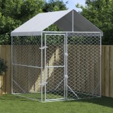 VidaXL Padoc de exterior cu acoperiș argintiu 2x2x2,5m oțel galvanizat