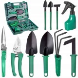 Set 10 unelte de gradina de inalta calitate in valiza de transport, model avx-wt-eden-77