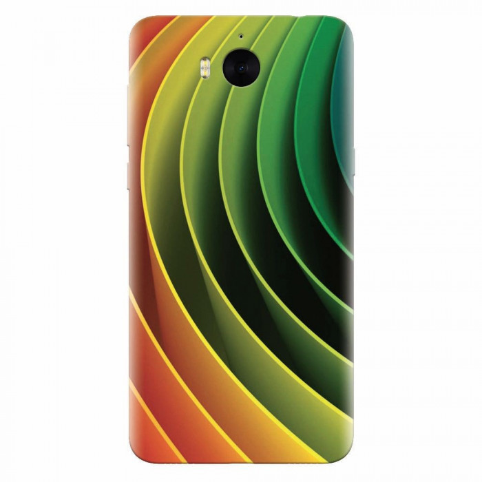 Husa silicon pentru Huawei Y6 2017, 3D Multicolor Abstract Lines