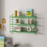 Raft de perete modular verde, metalic, cu 3 polite, Str&auml;ngn&auml;s
