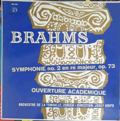 Disc vinil, LP. Symphonie Nr.2 En Re Majeur, Op. 73. Ouverture Pour Une Fete Academique, En Ut Mineur, Op. 80-Br foto
