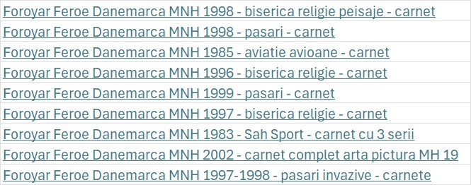 Foroyar Feroe Danemarca MNH - lot carnete