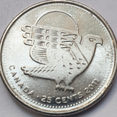 25 cents 2011 Canada, Peregrine Falcon, km#1169