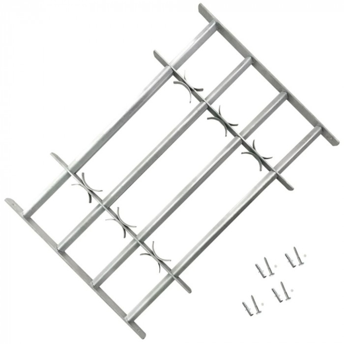 Grilaj de siguranta pentru ferestre cu 4 bare transversale 500-650 mm