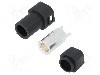 Conector alimentare DC, 500V, 1 pini, seria AS250, {{Dimensiune pin}}. AMASS - AS250F BLACK