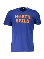 Tricou barbati, cu imprimeu cu logo, Regular fit, Albastru inchis, M
