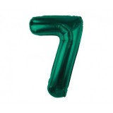 Balon Folie Cifra 7 Verde Inchis - 85 cm