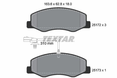 TEXTAR 2517201 Q+ set placute frana,frana disc foto