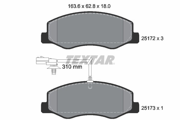 TEXTAR 2517201 Q+ set placute frana,frana disc