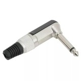 Mufa Jack 6.3mm Mono Tata 90 Grade Ranforsata - Audio Profesionala, Design Metalic Armat