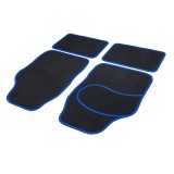 Set covorașe auto textile universale Carguard 64 x 44 cm | 44 x 29 cm - negru - albastru