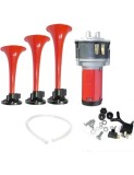 Claxon auto 3 trompete, compresor aer inclus, 12V