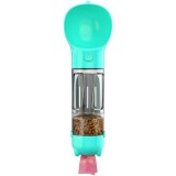 Sticla portabila 4 in 1 flippy, pentru caini si pisici, cu 3 compartimente + lopetica, 300ml, apa, hrana, pungi igienice, lopetica, 26.7 x 9.7 x 9.4 c