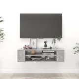 vidaXL Dulap TV suspendat, gri beton, 100x30x26,5 cm, PAL