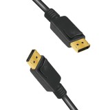 CABLU video LOGILINK, DisplayPort (T) la DisplayPort (T) 1.4, 5m, conectori auriti, rezolutie maxima 8K (7680 x 4320) la 60 Hz, plastic, triplu ecrana