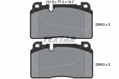 TEXTAR 2564301 set placute frana,frana disc foto