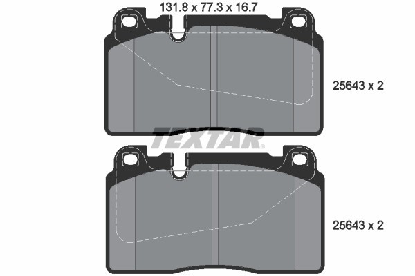 TEXTAR 2564301 set placute frana,frana disc