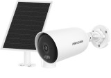 Camera Supraveghere IP Bullet Hikvision 4MP 4G DS-2CFS04/4G cu lentila 2.8mm, IR 30m, MicroSD 512GB, IP66, Panou Solar 8W