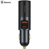 Incarcator auto Baseus Share Together CCBT-C0G 1x USB-A Output 5V/3A + 1x USB Type-C max 5V/3A + 1x bricheta auto 60W total 120W