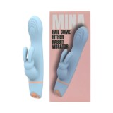 Vibrator rabbit LovingJoy MINA HAIL COME HITHER, din silicon, 5 funcții de vibrație, rezistent la apă, culoare albastru(N12562)
