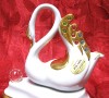 FIGURINA BIBELOU PORTELAN CAPODIMONTE DECOR CRISTALE SWAROVSKI ORIGINALE LEBADA