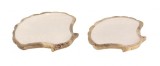 Cumpara ieftin Set 2 tavi decorative lemn maro email alb Scoica 25x23x1.5 cm, 30x25x1.5 cm