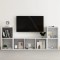 Gossi set de dulapuri tv, 3 piese, alb, lemn prelucrat