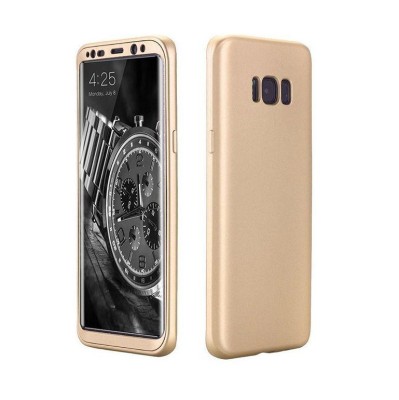 Husa Samsung Galaxy S8, FullBody Elegance Luxury Gold, acoperire completa 360 grade cu folie de protectie foto
