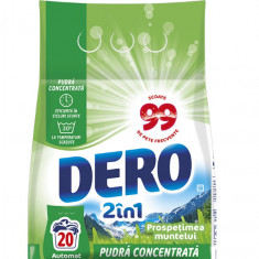 Detergent de rufe pudra Dero 2in1 Prospetimea Muntelui, 1.5 kg, 20 spalari