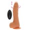 Vibrator Naked Rotating, Thrusting, Vibrating, Remote Control, Silicon, USB, Natural, 20 cm