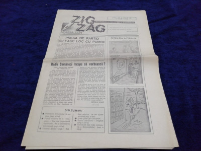 REVISTA ZIG ZAG MAGAZIN NR 6 APRILIE 1990 foto