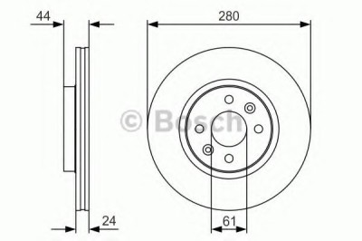 Disc frana RENAULT MEGANE II Grandtour (KM0/1) (2003 - 2012) BOSCH 0 986 479 R67 foto