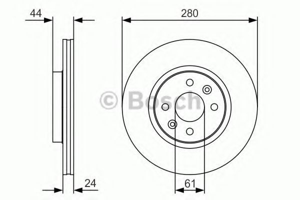 Disc frana RENAULT TWINGO II (CN0) (2007 - 2014) BOSCH 0 986 479 R67