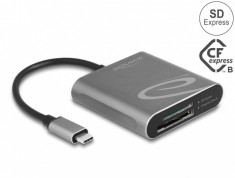 Cititor de carduri USB type C la SD Express/CFexpress, Delock 91000