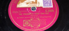 PLACA GRAMOFON / PATEFON. HIS MASTER&quot;S VOICE THE PRISONER&quot;S SONG FOX TROT