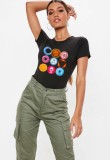 Cumpara ieftin Tricou dama negru - Circle - S, THEICONIC