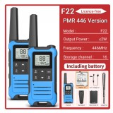 SET Baofeng F22 Walkie Talkie PMR446, &icirc;ncărcător tip C, 1400mAh