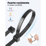 Set 100 Coliere Soricei Fasete Bride plastic cu rezistenta UV Set 1002.5mm