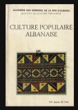 Culture populaire albanaise / A. Dojaka, M. Gercaliu TIrana 1988