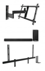 Pachet Soundbar Panasonic SC-HTB700 + Suport TV + Suport Soundbar Vogel`s 376W Wireless Black foto