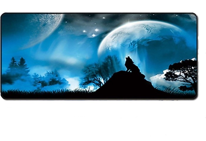 Mousepad Profesional pentru Gaming, 90 x 40 cm, Baza Cauciucata si Cusaturi Laterale, Compatibil Laptop sau Calculator, Premium, Lup, CBD CORAL BEST D