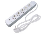 Prelungitor alimentare 3 prize PVC alb 5m