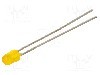 Dioda LED, 3mm, galbena, 3,8...30mcd, 10mA, 2...2,5V, LITEON - LTL-42NSV8D