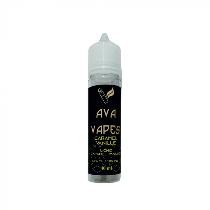 Lichid tigara electronica, Ava, Caramel Vanille, 40ml, 0mg/ml.