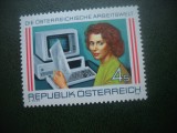 HOPCT TIMBRE MNH 640 MUNCA LA CALCULATOR 1987 -1 VAL AUSTRIA, Nestampilat